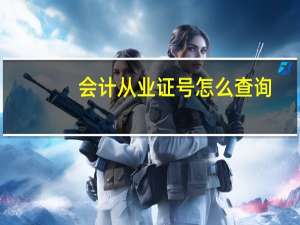 会计从业证号怎么查询