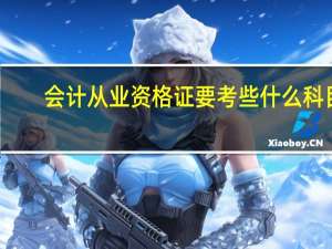 会计从业资格证要考些什么科目