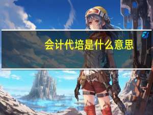 会计代培是什么意思
