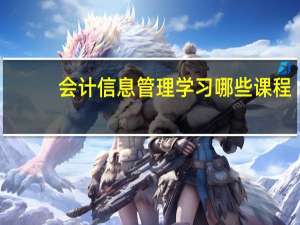 会计信息管理学习哪些课程