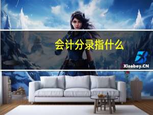 会计分录指什么