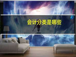 会计分类是哪些