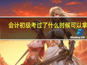 会计初级考过了什么时候可以拿证