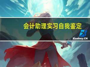 会计助理实习自我鉴定
