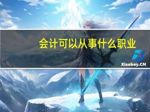 会计可以从事什么职业
