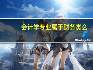 会计学专业属于财务类么