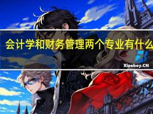 会计学和财务管理两个专业有什么区别