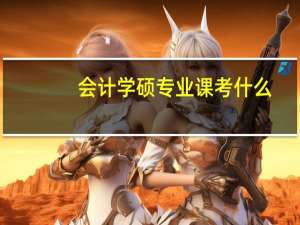 会计学硕专业课考什么