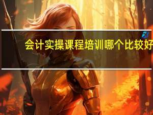 会计实操课程培训哪个比较好