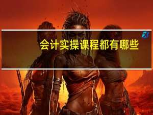 会计实操课程都有哪些