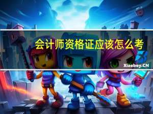会计师资格证应该怎么考