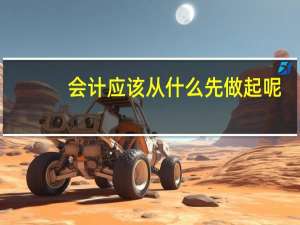 会计应该从什么先做起呢