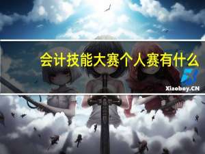 会计技能大赛个人赛有什么