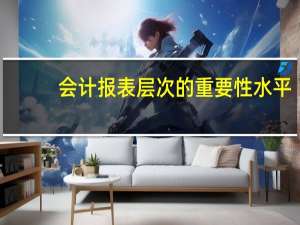 会计报表层次的重要性水平