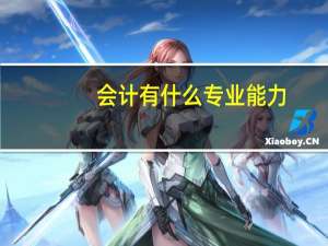 会计有什么专业能力