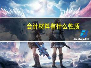 会计材料有什么性质