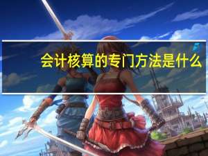 会计核算的专门方法是什么
