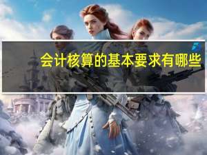 会计核算的基本要求有哪些