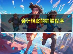 会计档案的销毁程序