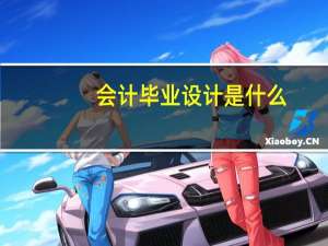 会计毕业设计是什么
