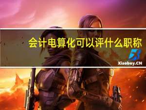 会计电算化可以评什么职称