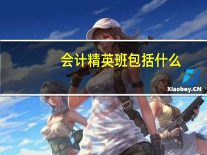 会计精英班包括什么