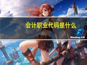 会计职业代码是什么