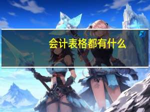会计表格都有什么