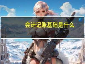 会计记账基础是什么