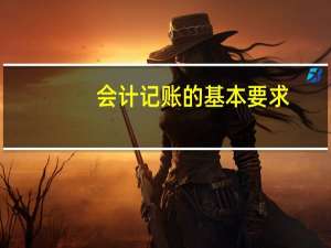 会计记账的基本要求