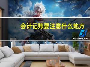 会计记账要注意什么地方