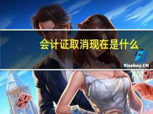 会计证取消现在是什么