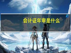 会计证年审是什么