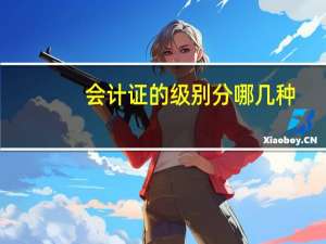 会计证的级别分哪几种