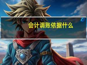 会计调账依据什么