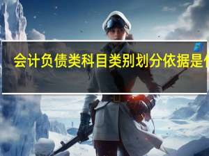 会计负债类科目类别划分依据是什么