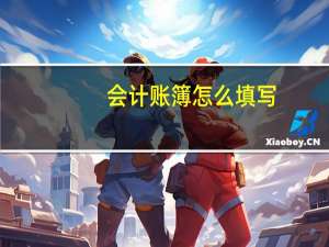 会计账簿怎么填写