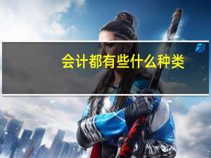 会计都有些什么种类