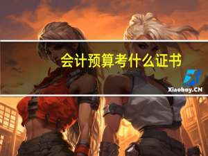 会计预算考什么证书