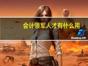会计领军人才有什么用