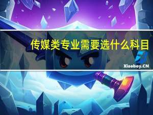 传媒类专业需要选什么科目