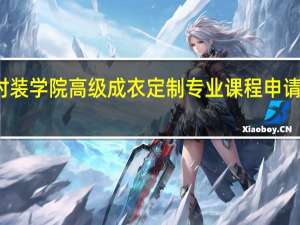 伦敦时装学院高级成衣定制专业课程申请要求谁知道