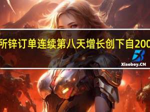 伦敦金属交易所（LME）锌订单连续第八天增长创下自2008年以来的最长纪录