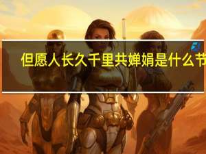 但愿人长久千里共婵娟是什么节日