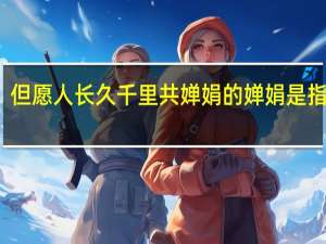 但愿人长久千里共婵娟的婵娟是指什么