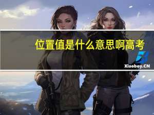 位置值是什么意思啊高考