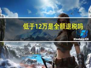 低于12万是全额退税吗