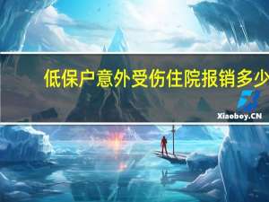 低保户意外受伤住院报销多少