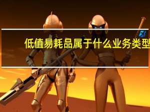 低值易耗品属于什么业务类型