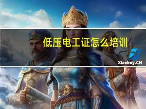 低压电工证怎么培训